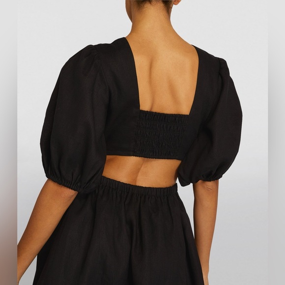 All Saints ~ Linen Colette Soleil Dress in Black - Picture 11 of 12